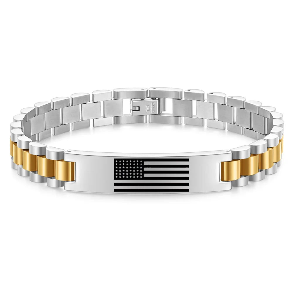 Fashion Watch Chain 10mm Smooth Titanium Steel Bracelet for Men Customizable Personalized  Male Gentleman Business Gift Jewelry