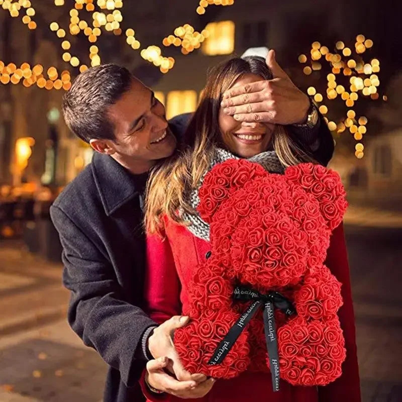 100/500pcs 3.5cm Artificial Rose Heads Foam Rose Artificial Flowers for Rose Bear Valentine Gift Wedding Party