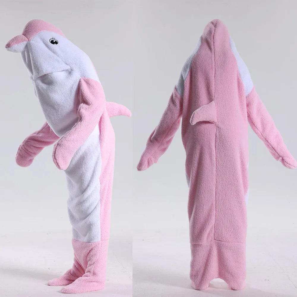 Halloween Shark Costume Kids Pajamas One Piece Hooded Jumpsuits Animal Kigurumi Footed Pajama Children's Sleepwear Kids Pyjamas