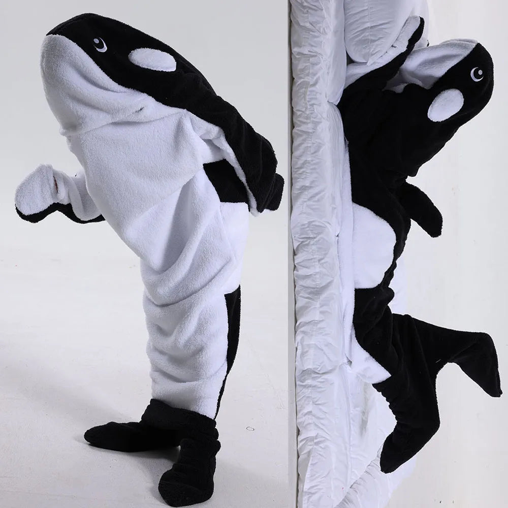 Halloween Shark Costume Kids Pajamas One Piece Hooded Jumpsuits Animal Kigurumi Footed Pajama Children's Sleepwear Kids Pyjamas