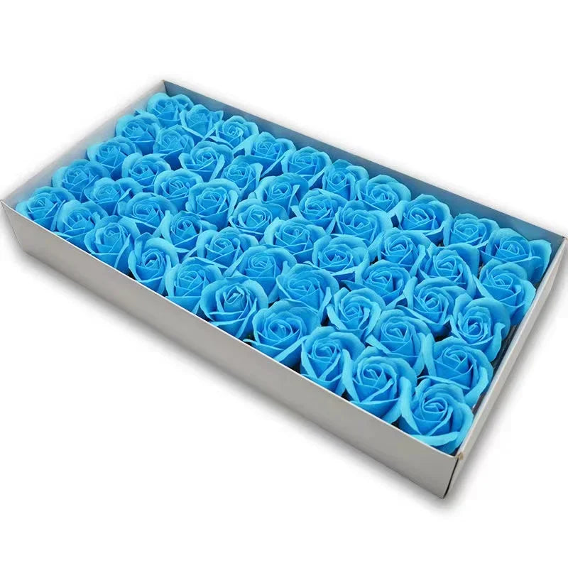 50pcs/lot Artificial Flower Roses Heads Dia4.5cm Beauty Wedding Valentine's Day Gift Roses Bouquet Home Party Decoration Flowers