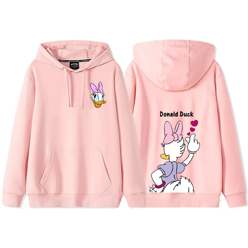 Anime Cartoon Disney Donald Duck Daisy Duck Couple Hooded Hoodie Women's Autumn/Winter Coat hoodie  sweatshirt  anime hoodie