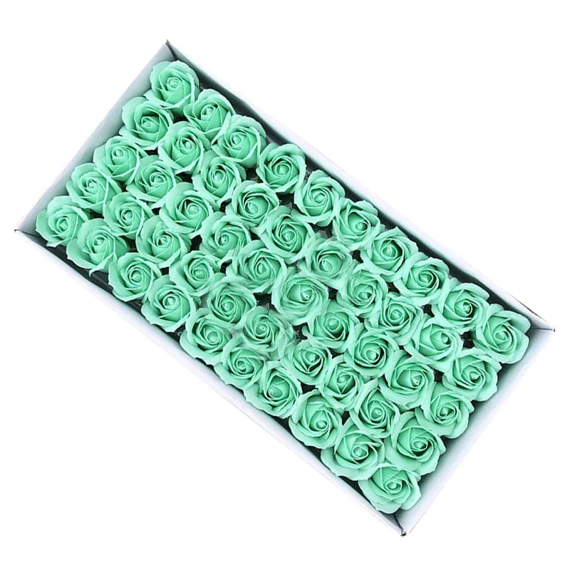 50pcs/lot Artificial Flower Roses Heads Dia4.5cm Beauty Wedding Valentine's Day Gift Roses Bouquet Home Party Decoration Flowers