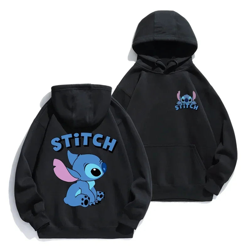 New Stitch Hoodie Autumn/Winter Hoodie Cartoon Anime Hoodie Loose Clothes Couple's Hoodie Coat Campus Men's and Women's Sweater