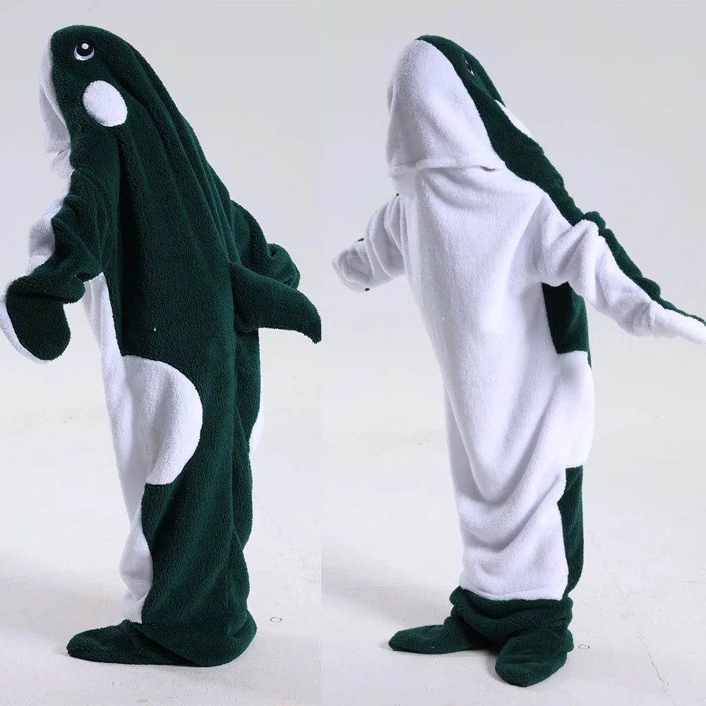 Halloween Shark Costume Kids Pajamas One Piece Hooded Jumpsuits Animal Kigurumi Footed Pajama Children's Sleepwear Kids Pyjamas