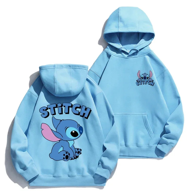 New Stitch Hoodie Autumn/Winter Hoodie Cartoon Anime Hoodie Loose Clothes Couple's Hoodie Coat Campus Men's and Women's Sweater