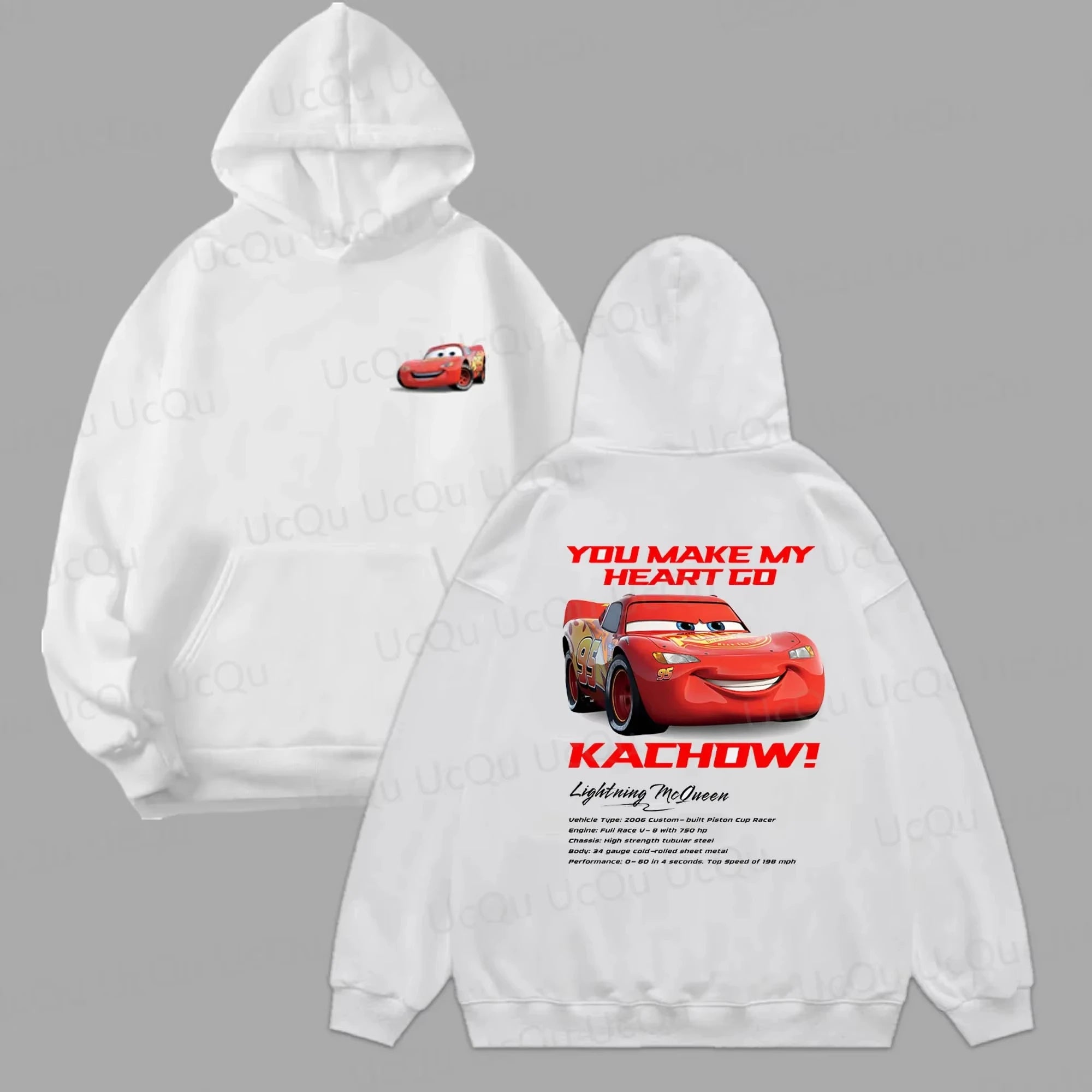 2025 The Cars Lightning McQueen&SALLY Summer Fashion Hoodie Large Casual Loose Adult/Children's Sportswear Couple's Hoodie