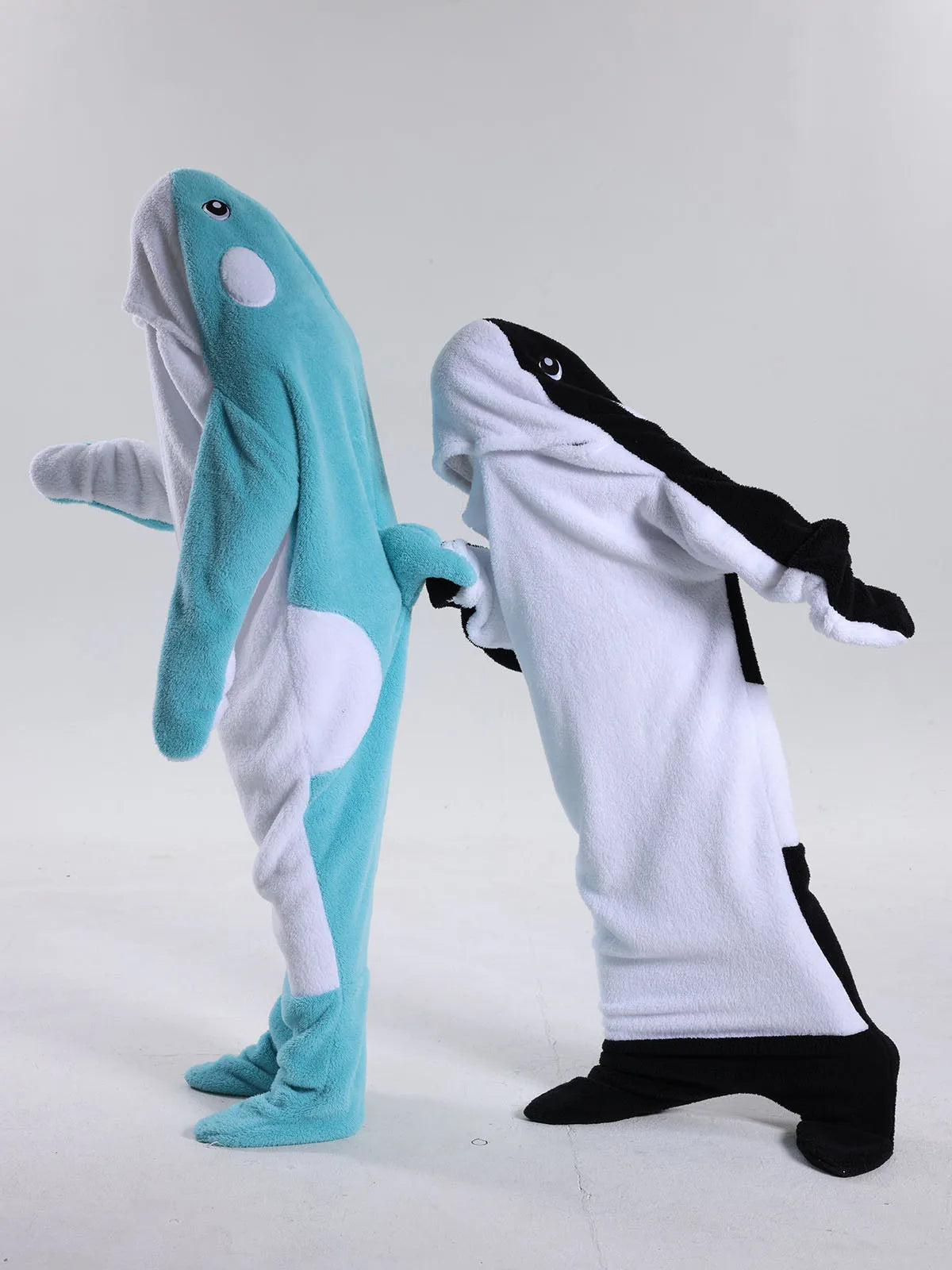 Halloween Shark Costume Kids Pajamas One Piece Hooded Jumpsuits Animal Kigurumi Footed Pajama Children's Sleepwear Kids Pyjamas
