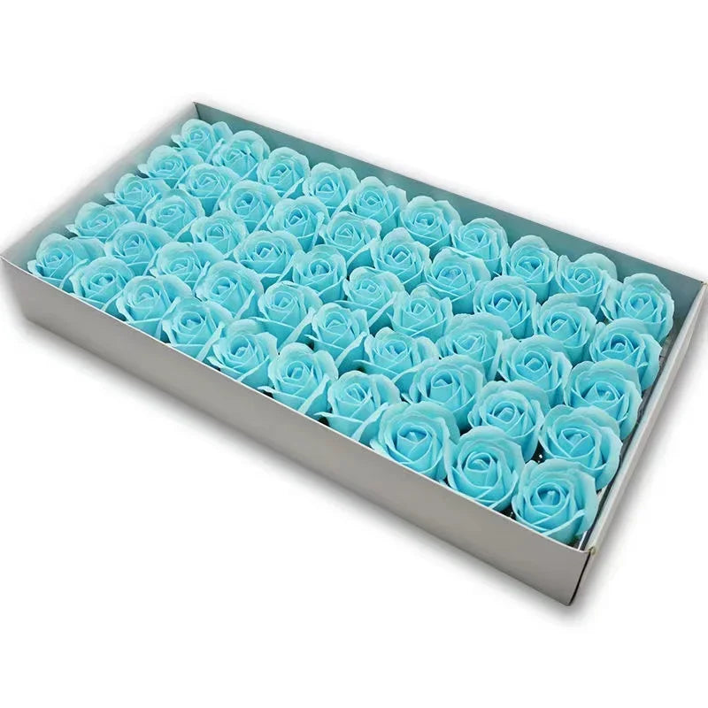 50pcs/lot Artificial Flower Roses Heads Dia4.5cm Beauty Wedding Valentine's Day Gift Roses Bouquet Home Party Decoration Flowers