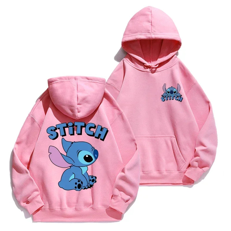 New Stitch Hoodie Autumn/Winter Hoodie Cartoon Anime Hoodie Loose Clothes Couple's Hoodie Coat Campus Men's and Women's Sweater