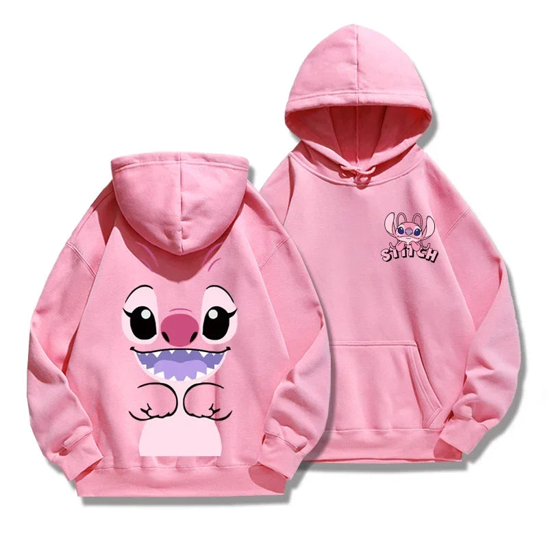 New Stitch Hoodie Autumn/Winter Hoodie Cartoon Anime Hoodie Loose Clothes Couple's Hoodie Coat Campus Men's and Women's Sweater