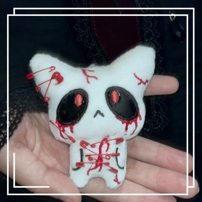 Gothic Style Dark Ghost Couple Doll Hanging Ornament Black And White Creative Gift Toy Filled Animal Plush Stuffed Toys