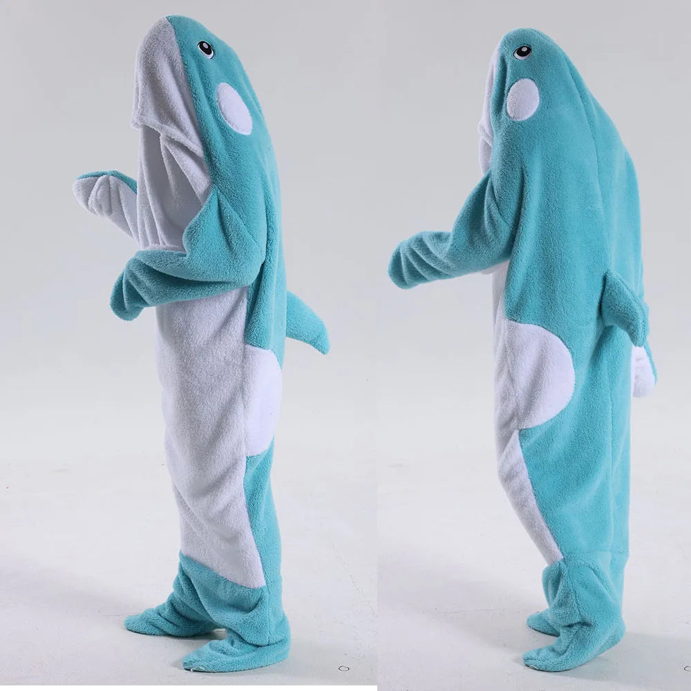 Halloween Shark Costume Kids Pajamas One Piece Hooded Jumpsuits Animal Kigurumi Footed Pajama Children's Sleepwear Kids Pyjamas