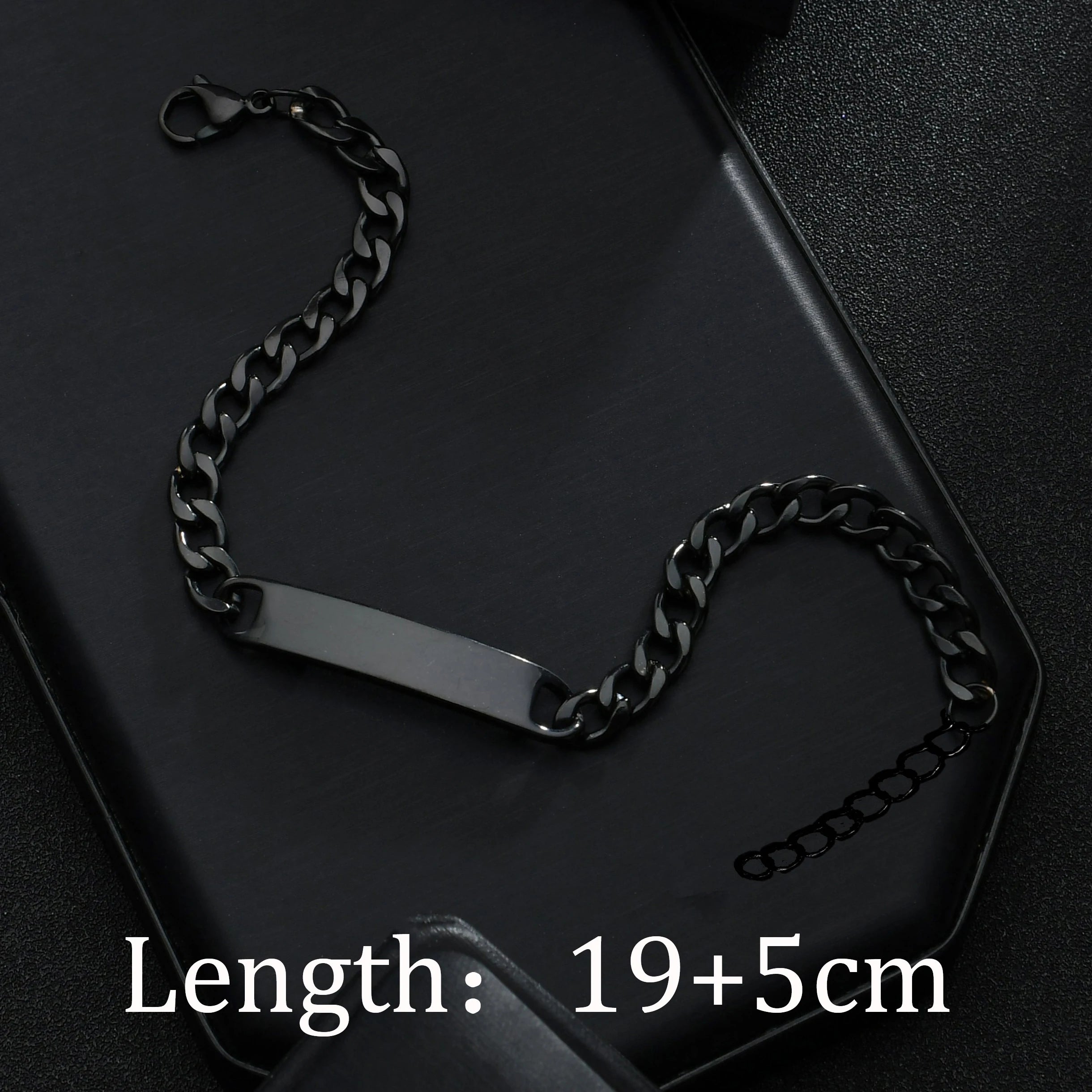 Sifisrri Personalized Engrave Name Bracelet For Women Men Stainless Steel Adjustable Cuban Chain Boys Custom Date Jewelry Gift