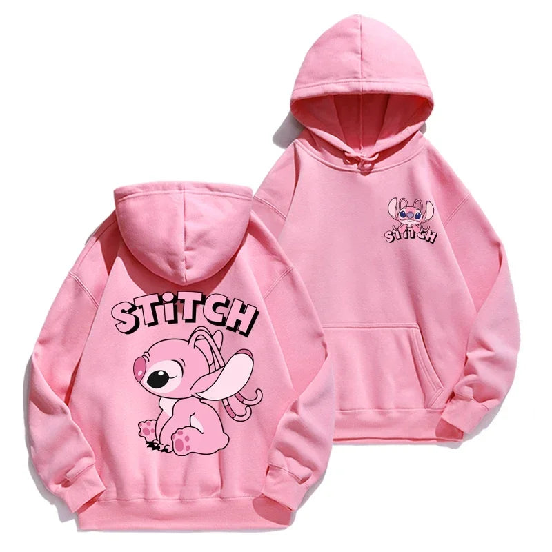 New Stitch Hoodie Autumn/Winter Hoodie Cartoon Anime Hoodie Loose Clothes Couple's Hoodie Coat Campus Men's and Women's Sweater