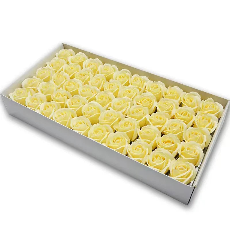 50pcs/lot Artificial Flower Roses Heads Dia4.5cm Beauty Wedding Valentine's Day Gift Roses Bouquet Home Party Decoration Flowers