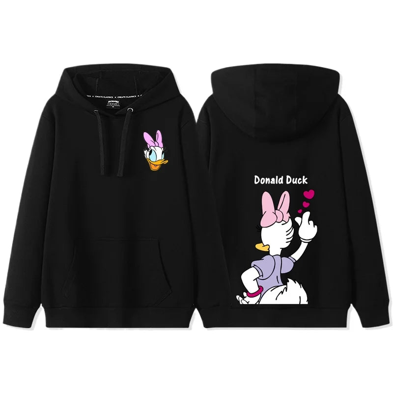 Anime Cartoon Disney Donald Duck Daisy Duck Couple Hooded Hoodie Women's Autumn/Winter Coat hoodie  sweatshirt  anime hoodie