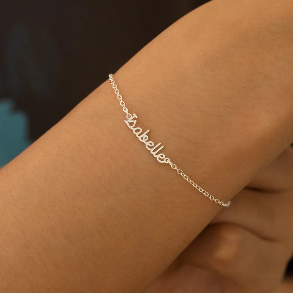 Custom 1-3 Name Bracelet Sisters Bracelet Family Member Bracelet Fashion Simple Stainless Steel Jewelry Bracelet