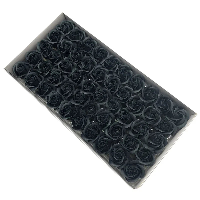 50pcs/lot Artificial Flower Roses Heads Dia4.5cm Beauty Wedding Valentine's Day Gift Roses Bouquet Home Party Decoration Flowers