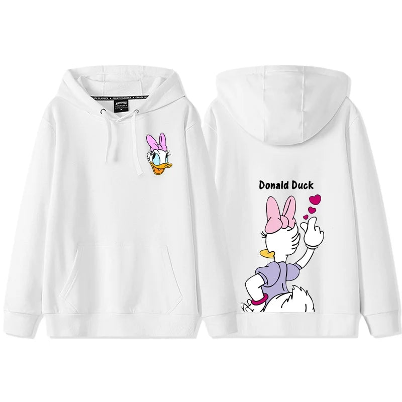 Anime Cartoon Disney Donald Duck Daisy Duck Couple Hooded Hoodie Women's Autumn/Winter Coat hoodie  sweatshirt  anime hoodie