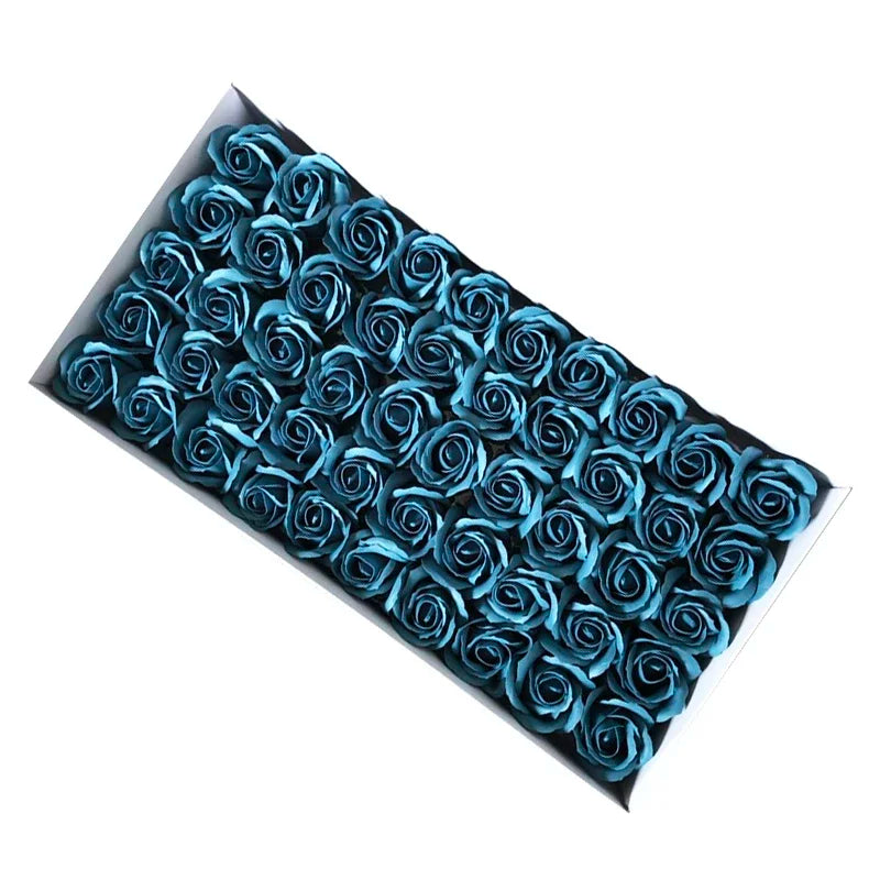 50pcs/lot Artificial Flower Roses Heads Dia4.5cm Beauty Wedding Valentine's Day Gift Roses Bouquet Home Party Decoration Flowers