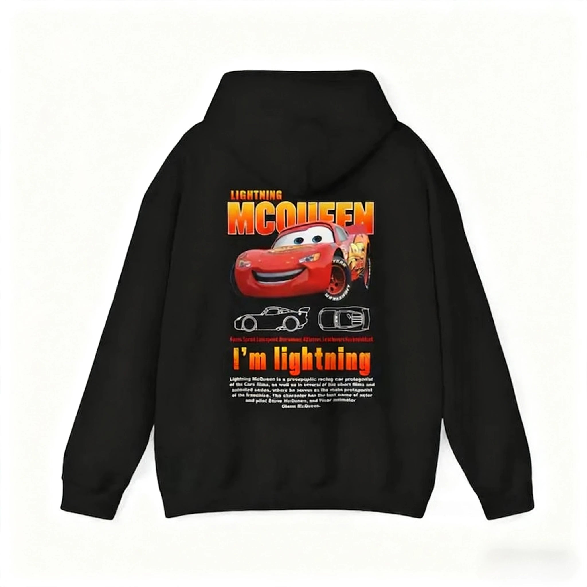 Harajuku Men Women Sally I'm Lightning Cars McQueen Graphic Hoodies Accessories Couple Top Pullover Sweatshirt Harajuku Clothing
