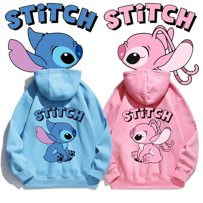 New Stitch Hoodie Autumn/Winter Hoodie Cartoon Anime Hoodie Loose Clothes Couple's Hoodie Coat Campus Men's and Women's Sweater